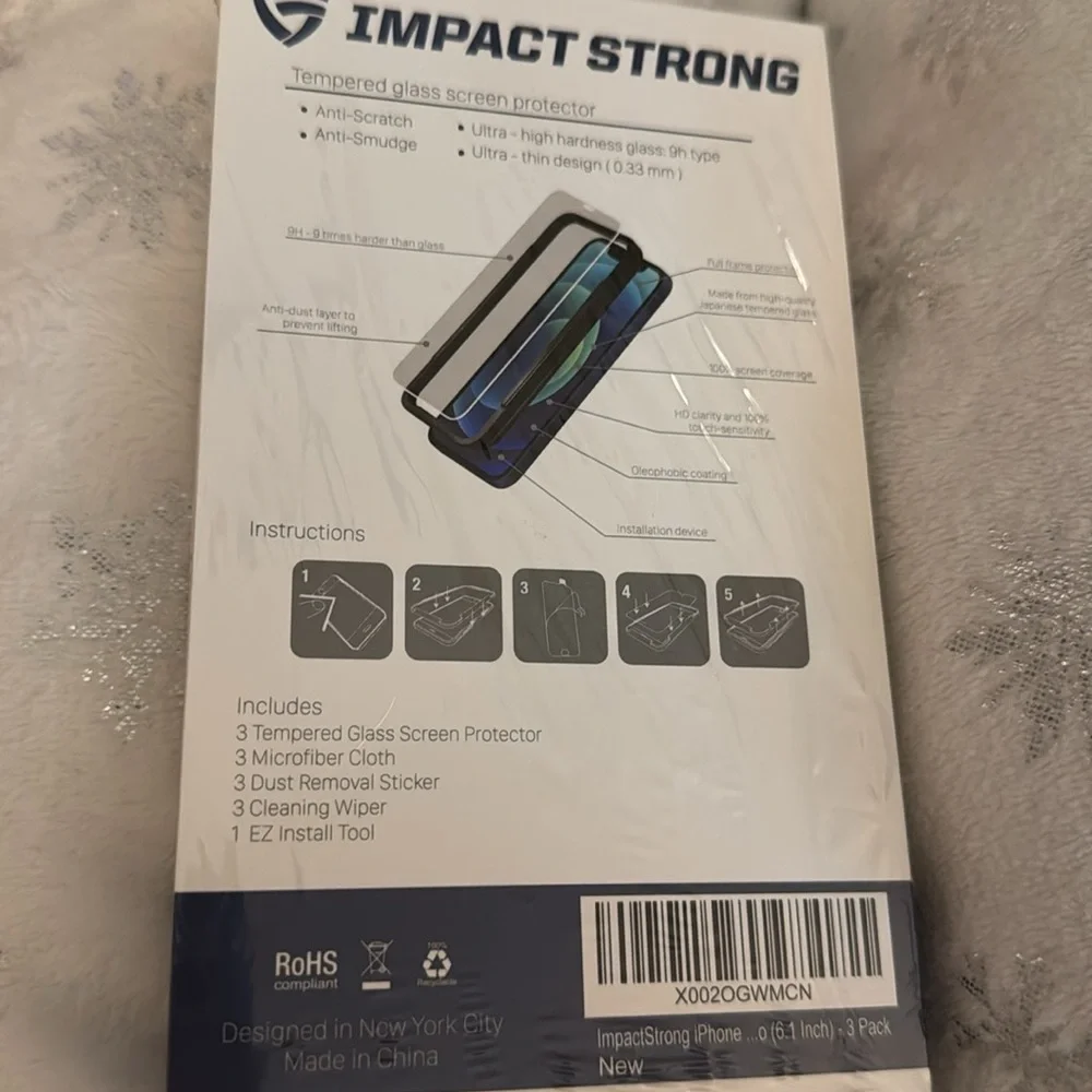 iPhone 12/12 Pro Impact Strong HD Tempered Glass Screen Pro 3-pack